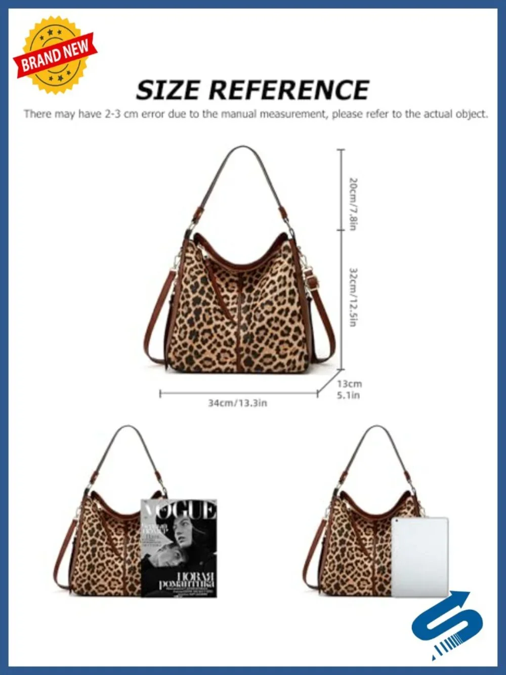 Cow Print PU Leather 3 Piece Tote Handbag Set with Wallet and Crossbody for